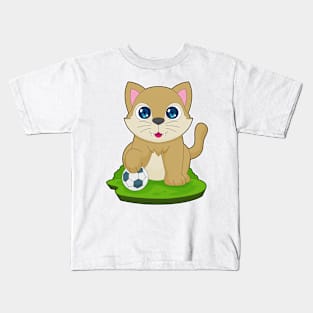 Cat Soccer player Soccer Kids T-Shirt